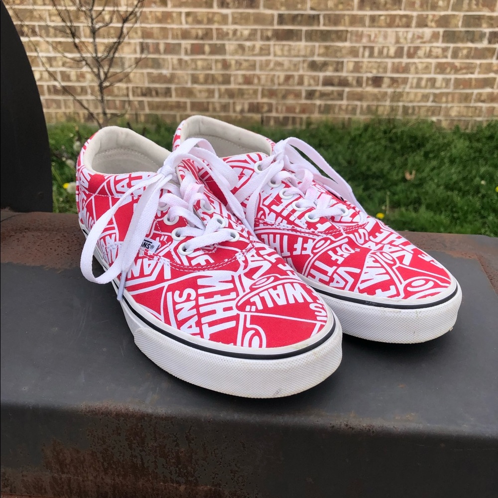 Red Off The Wall Vans